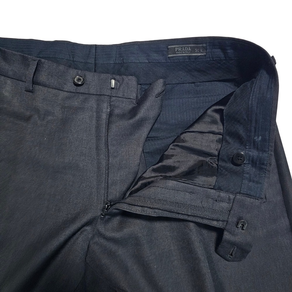 Prada Men Charcoal Wool Blend Dress Pants Trousers Made in Italy IT 50R 35x29 - Picture 11 of 11